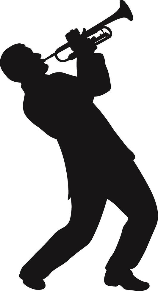 Jazz Trumpeter Silhouette vector