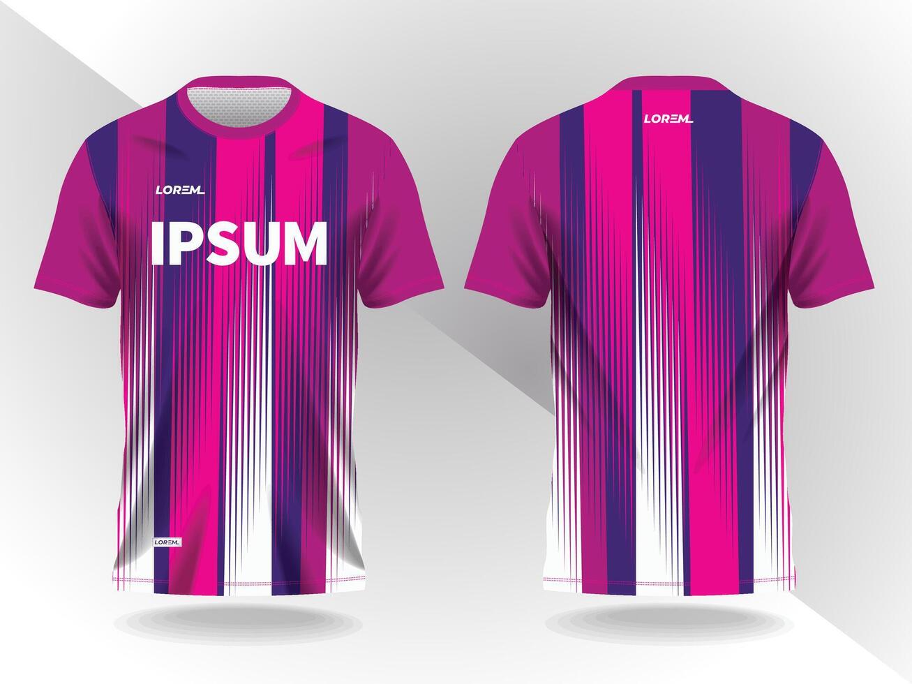 abstract purple pink background for sport jersey design and mockup front and back view vector