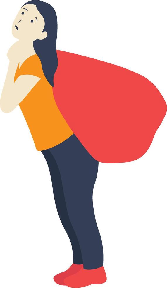 Woman Cleaning Illustration in Flat Design vector