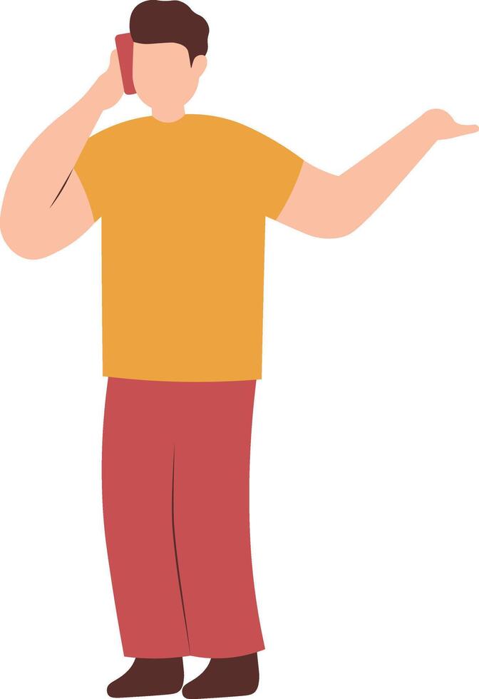 Man Holding Smartphone vector
