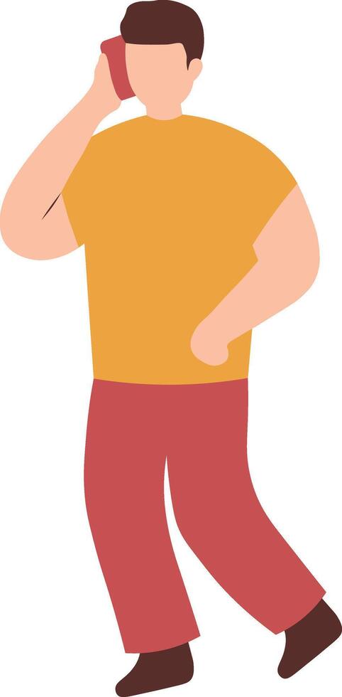 Man Holding Smartphone vector