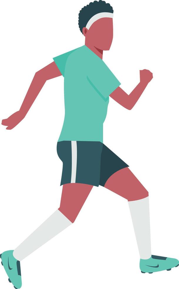 Football Player Illustration in Runing Pose vector