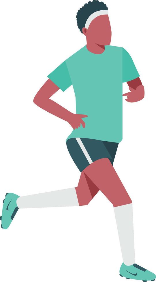 Football Player Illustration in Runing Pose vector