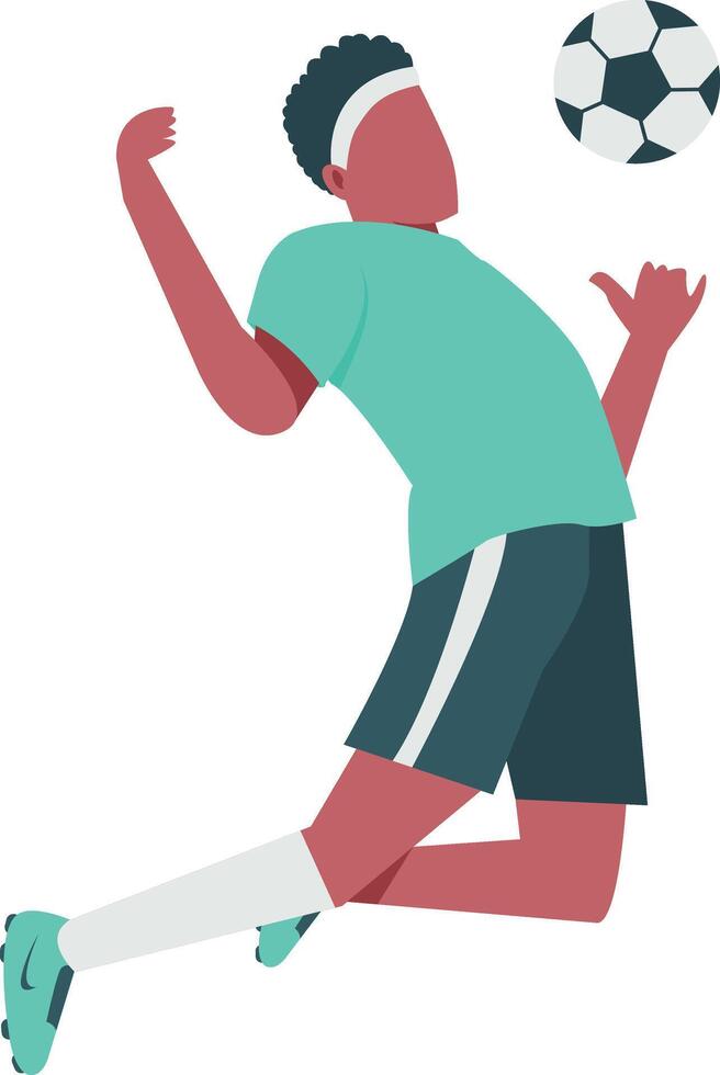 Male Football Player with Freestyle vector