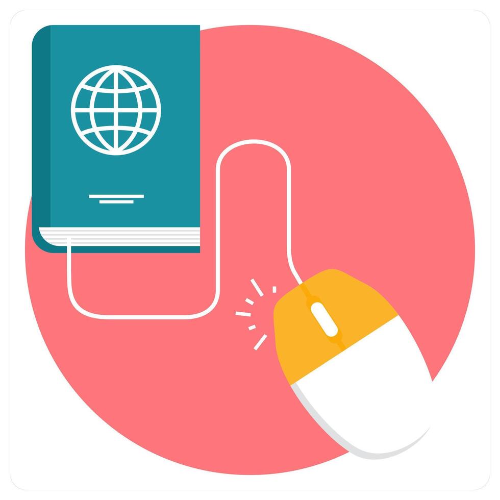 E-Learning and study icon concept vector