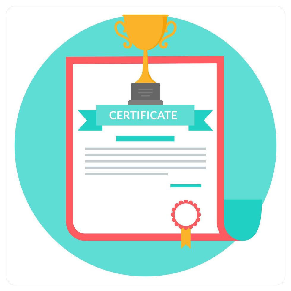 Certificate and degree icon concept vector