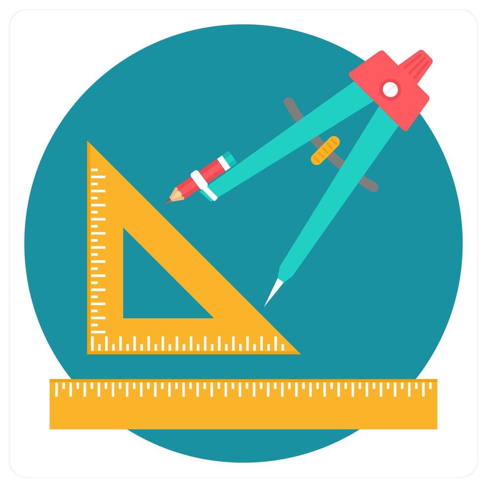 Geometry and educations icon concept vector