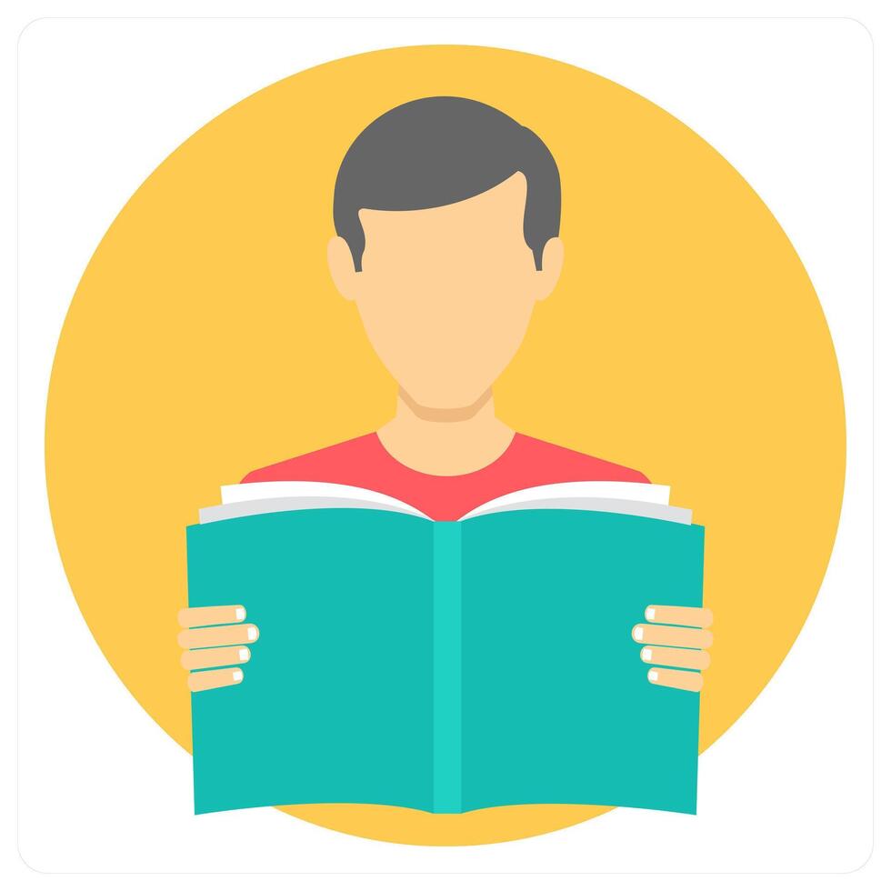 Reading Boy and learn icon concept vector