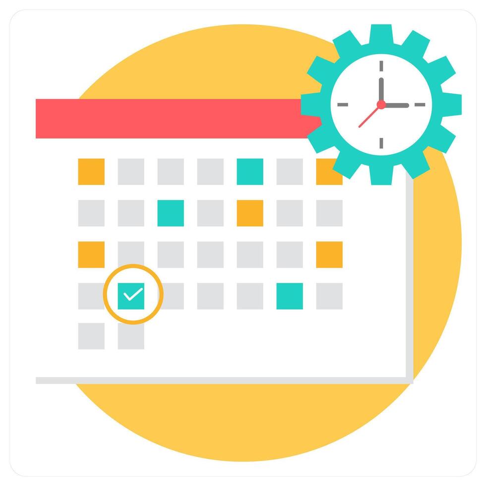 Schedule and planner icon concept vector