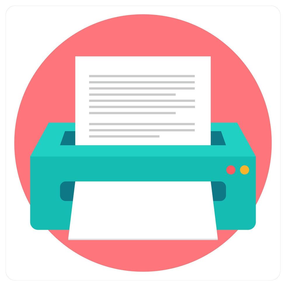 Printer and print icon concept vector
