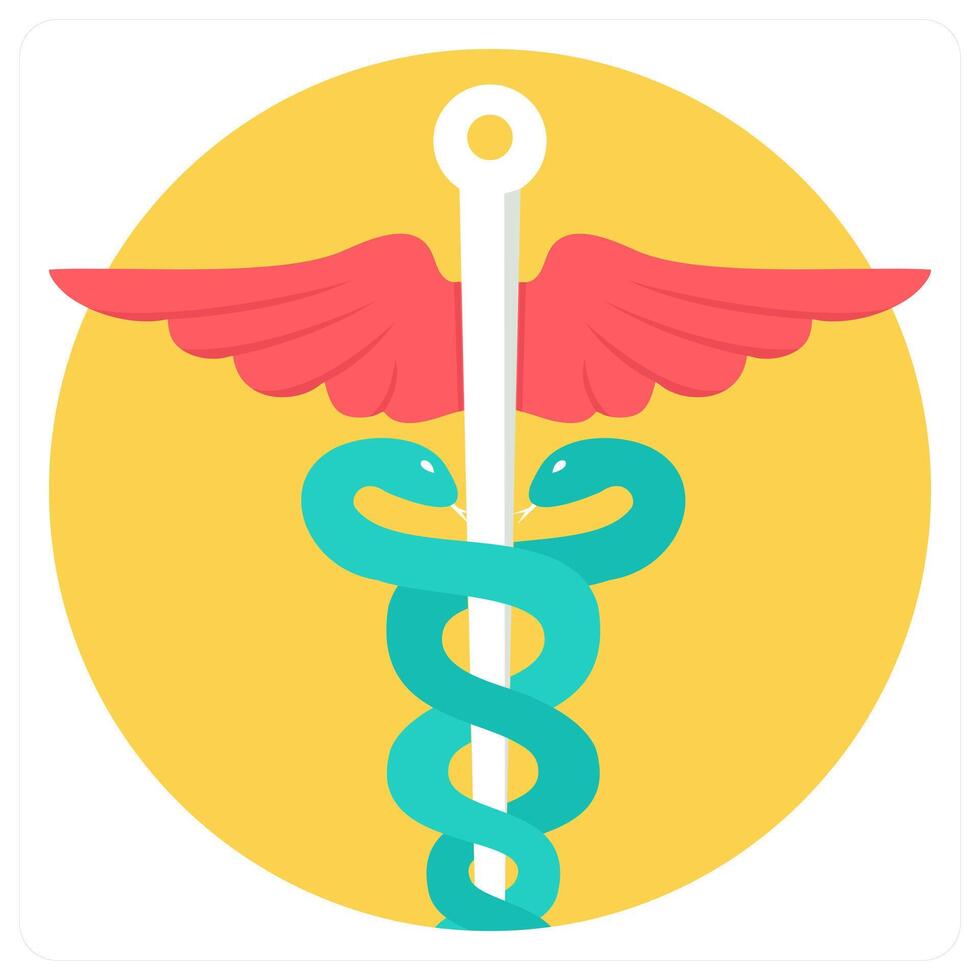Caduceus and healthcare icon concept vector