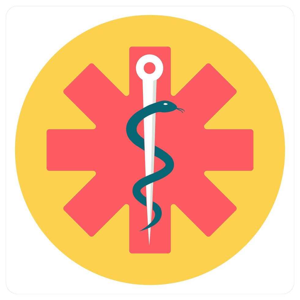 Caduceus and healthcare icon concept vector