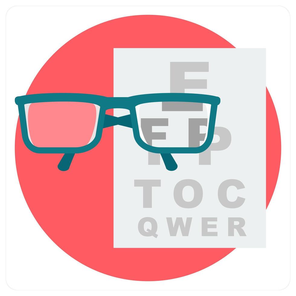 Eye Test and medical icon concept vector
