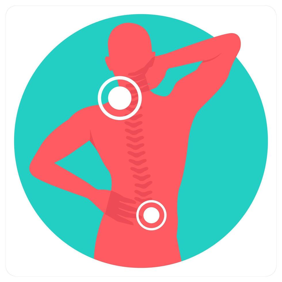 Cervical and pain icon concept vector