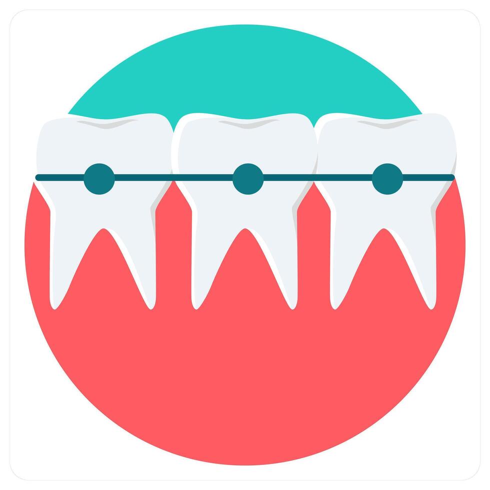 Braces and dental icon concept vector