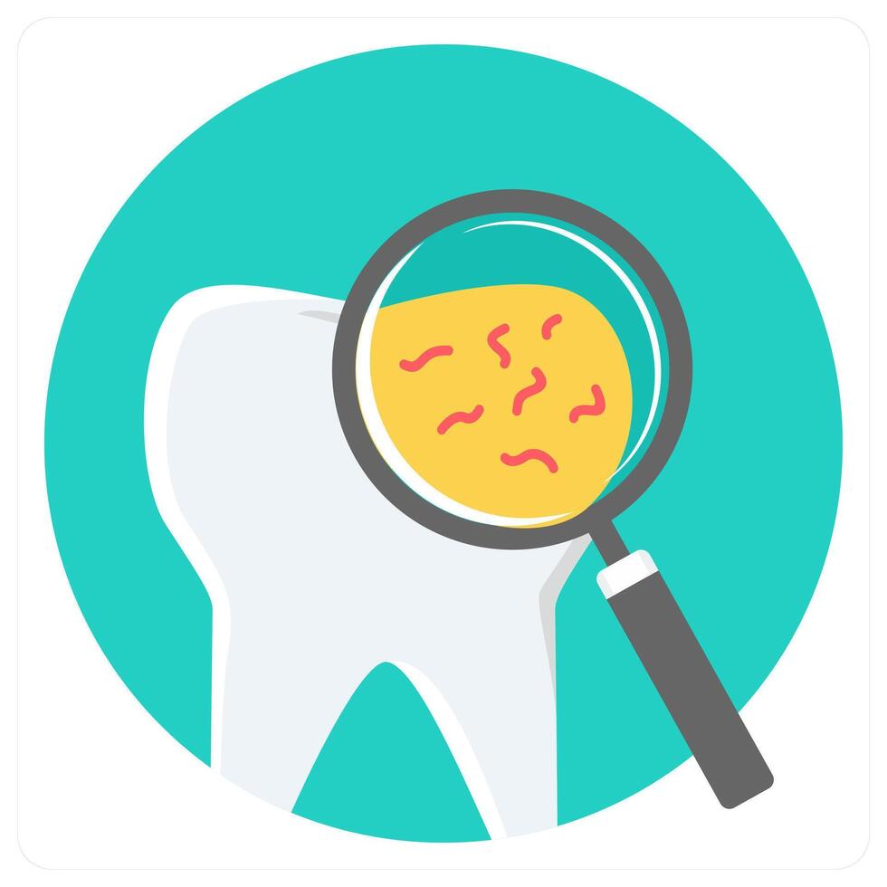 Tooth Germs and germs icon concept vector