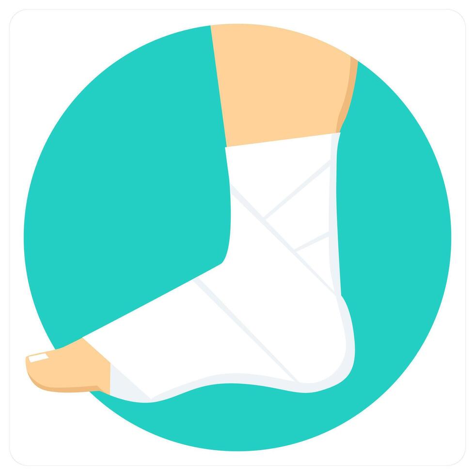 Injured Foot and foot icon concept vector
