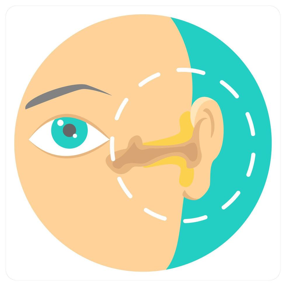 Ear Treatment and ear icon concept vector