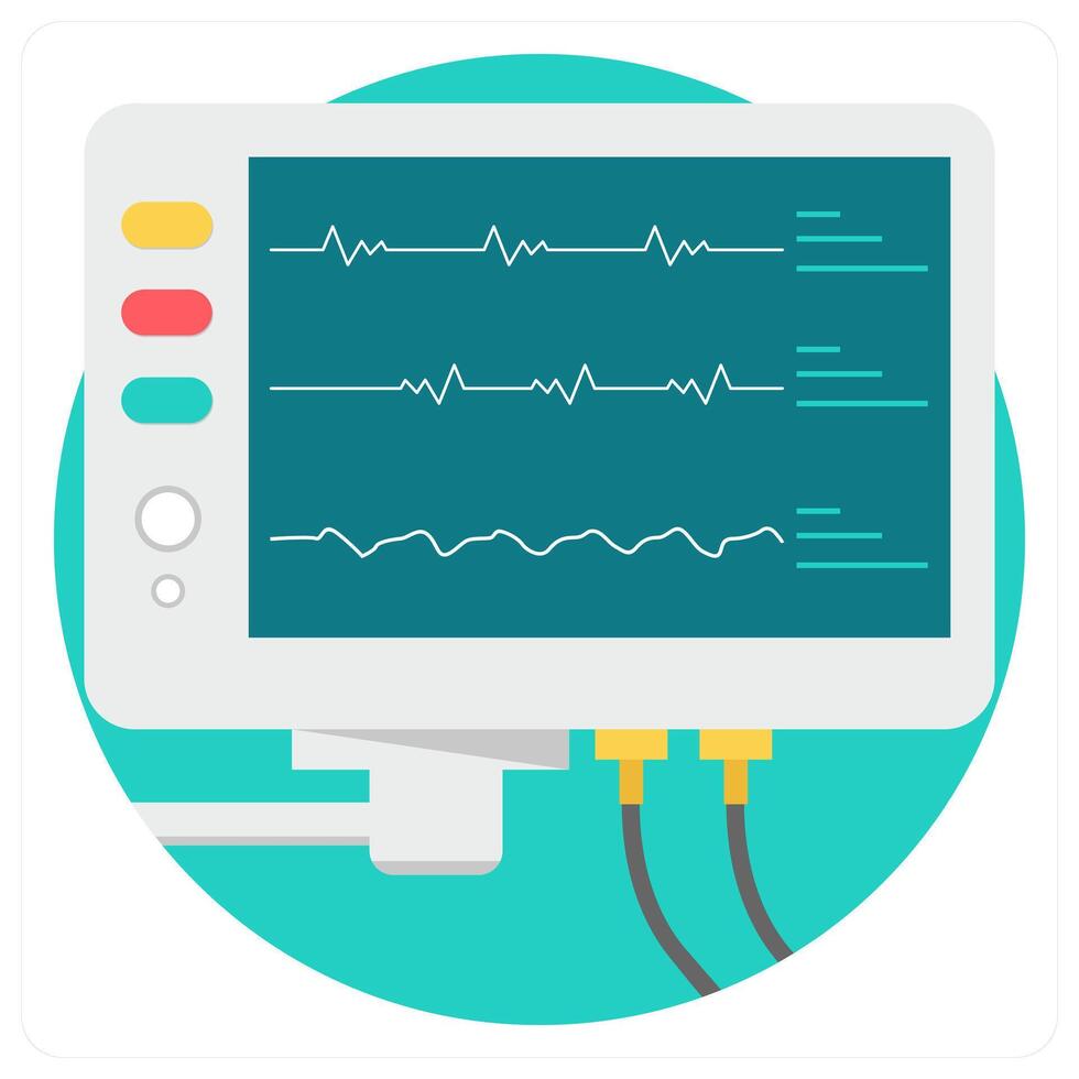 Medical Monitor and heartcare icon concept vector