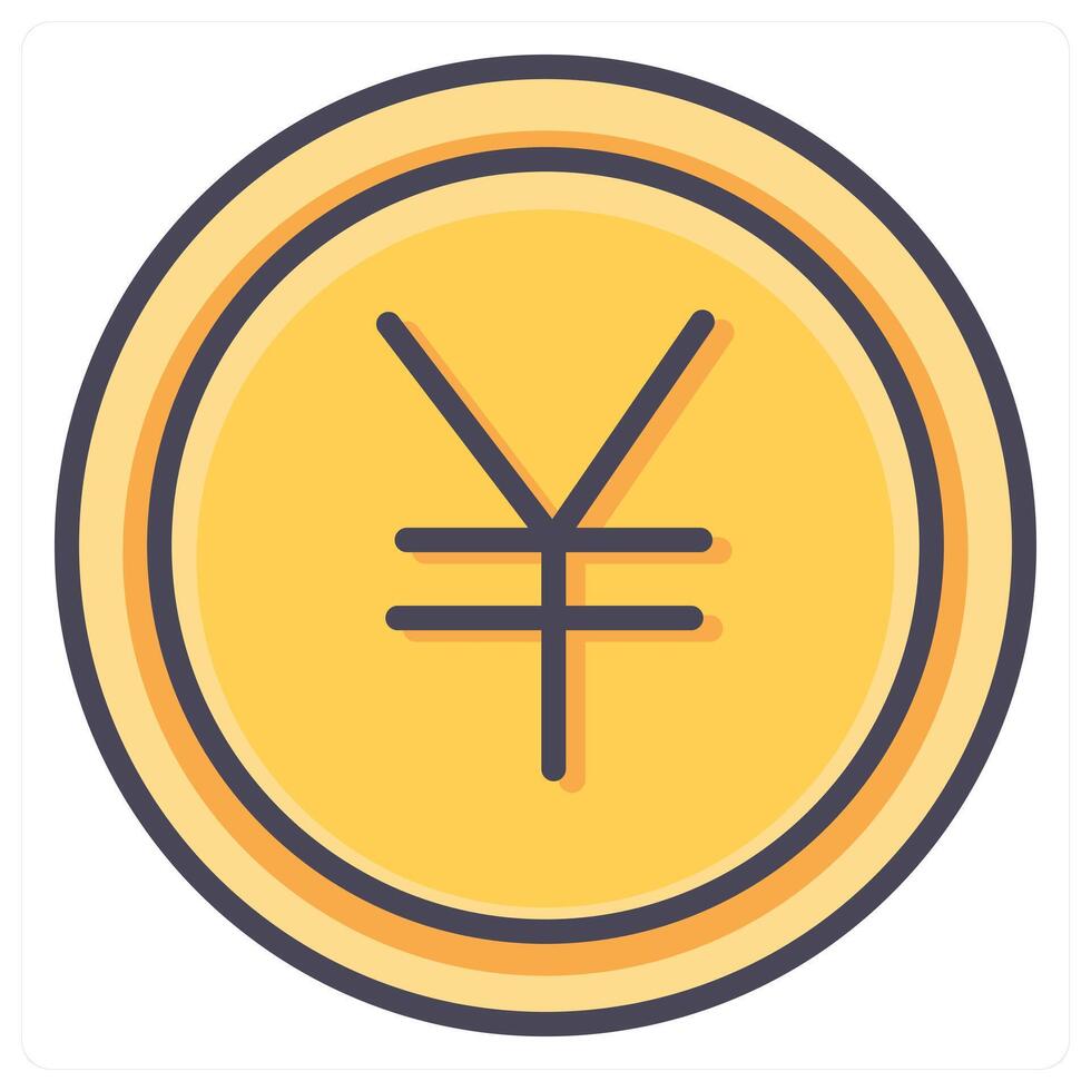 Yen and sign icon concept vector