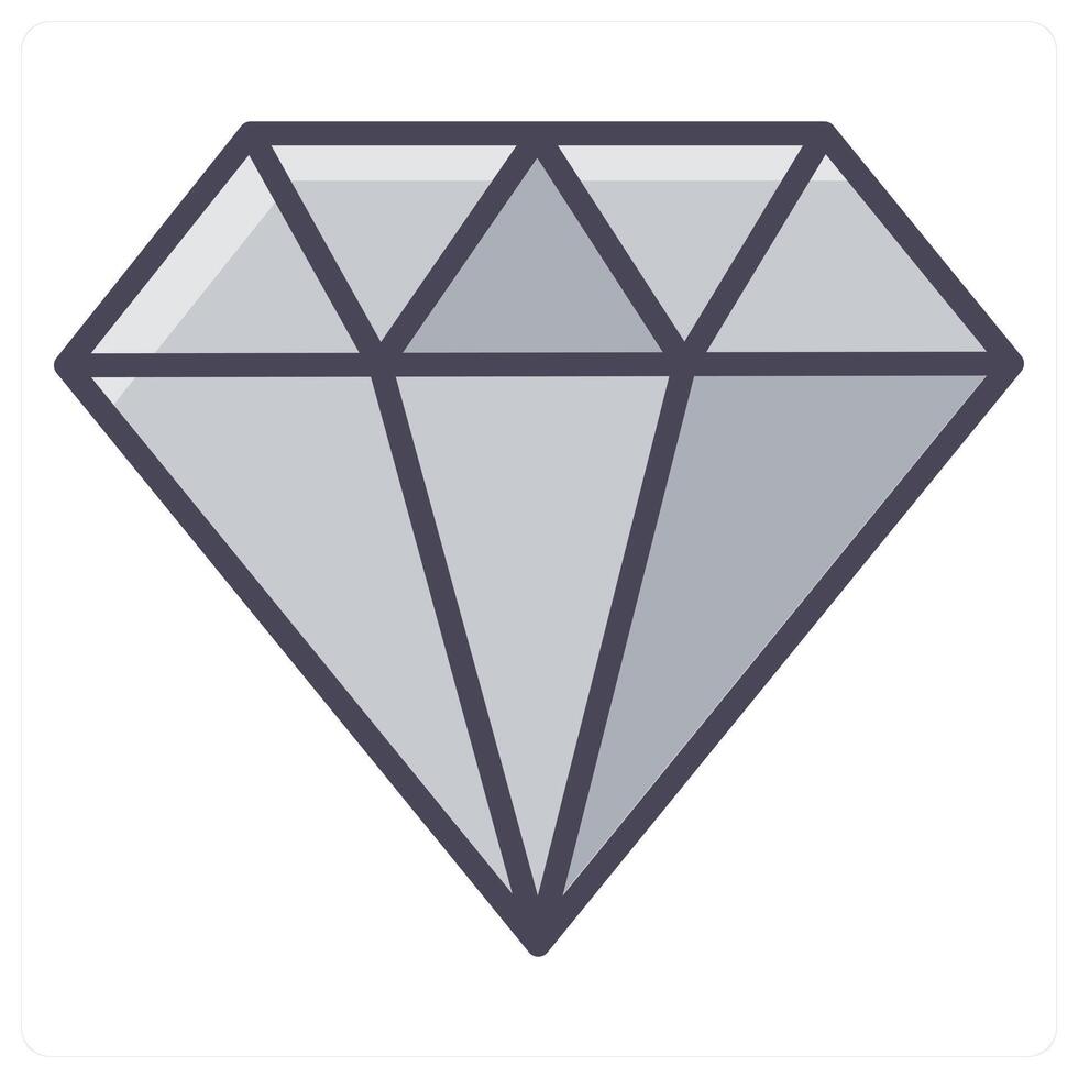 Gem and diamond icon concept vector