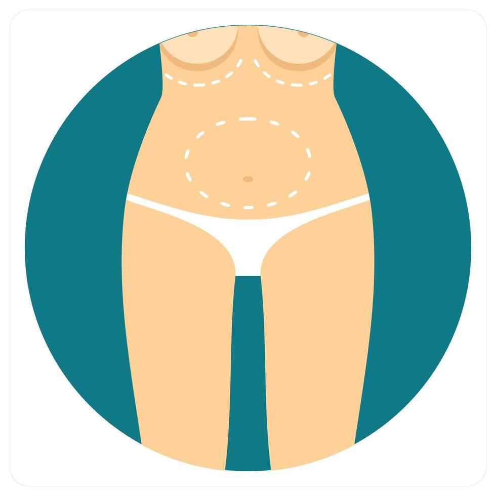 Cosmetic Surgery and cosmetic icon concept vector