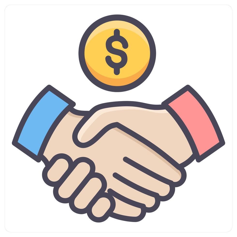 Handshake and deal icon concept vector