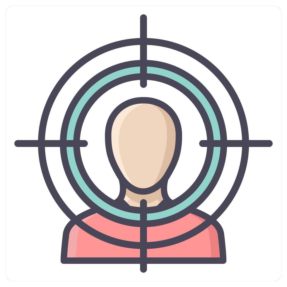 Customer Focus and search icon concept vector