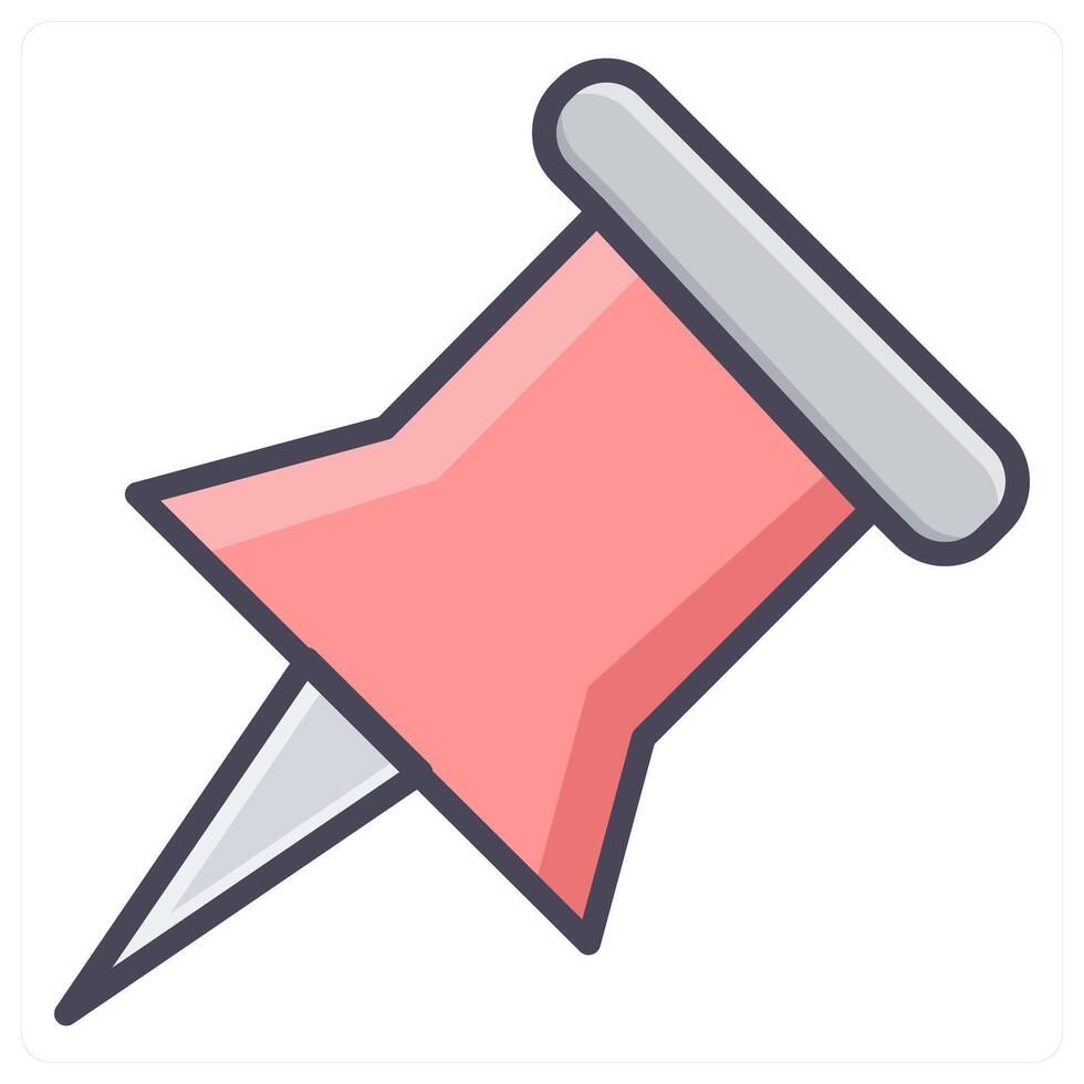Push Pin and pin icon concept vector
