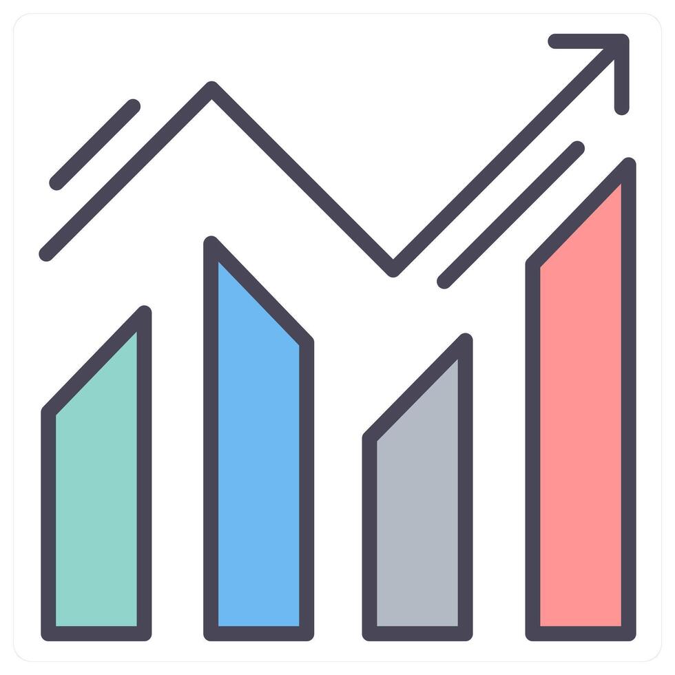 Business Increase and chart icon concept vector