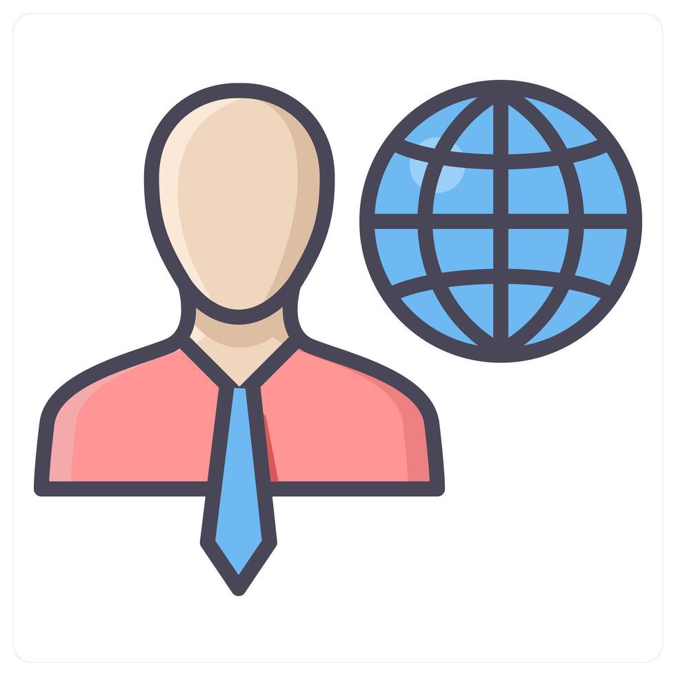 Global Business and global trader icon concept vector