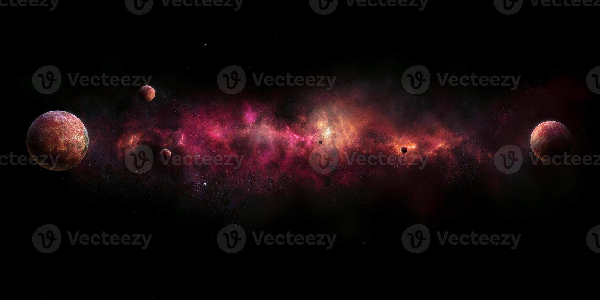 An image of a galaxy with planets in it photo