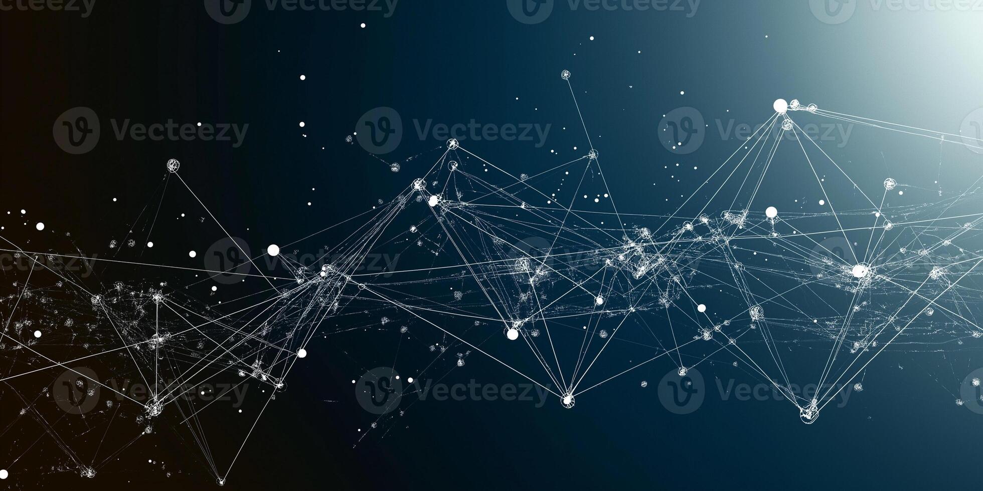 Abstract network background with dots and lines photo