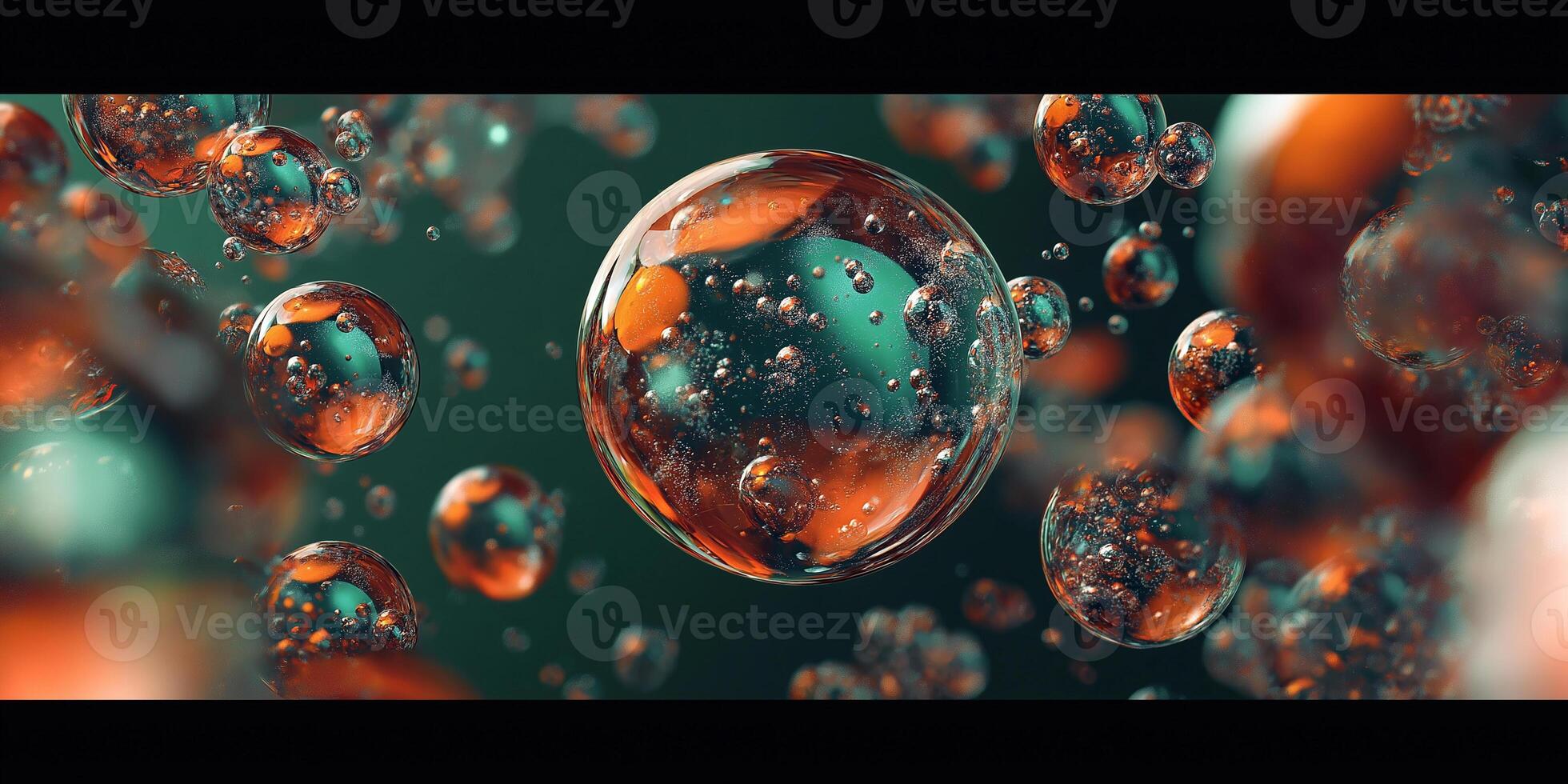 A bunch of bubbles floating in the air photo