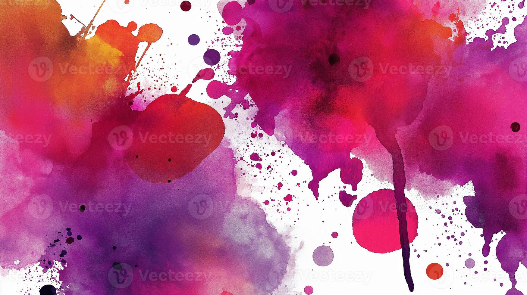 Abstract watercolor paint splashes photo