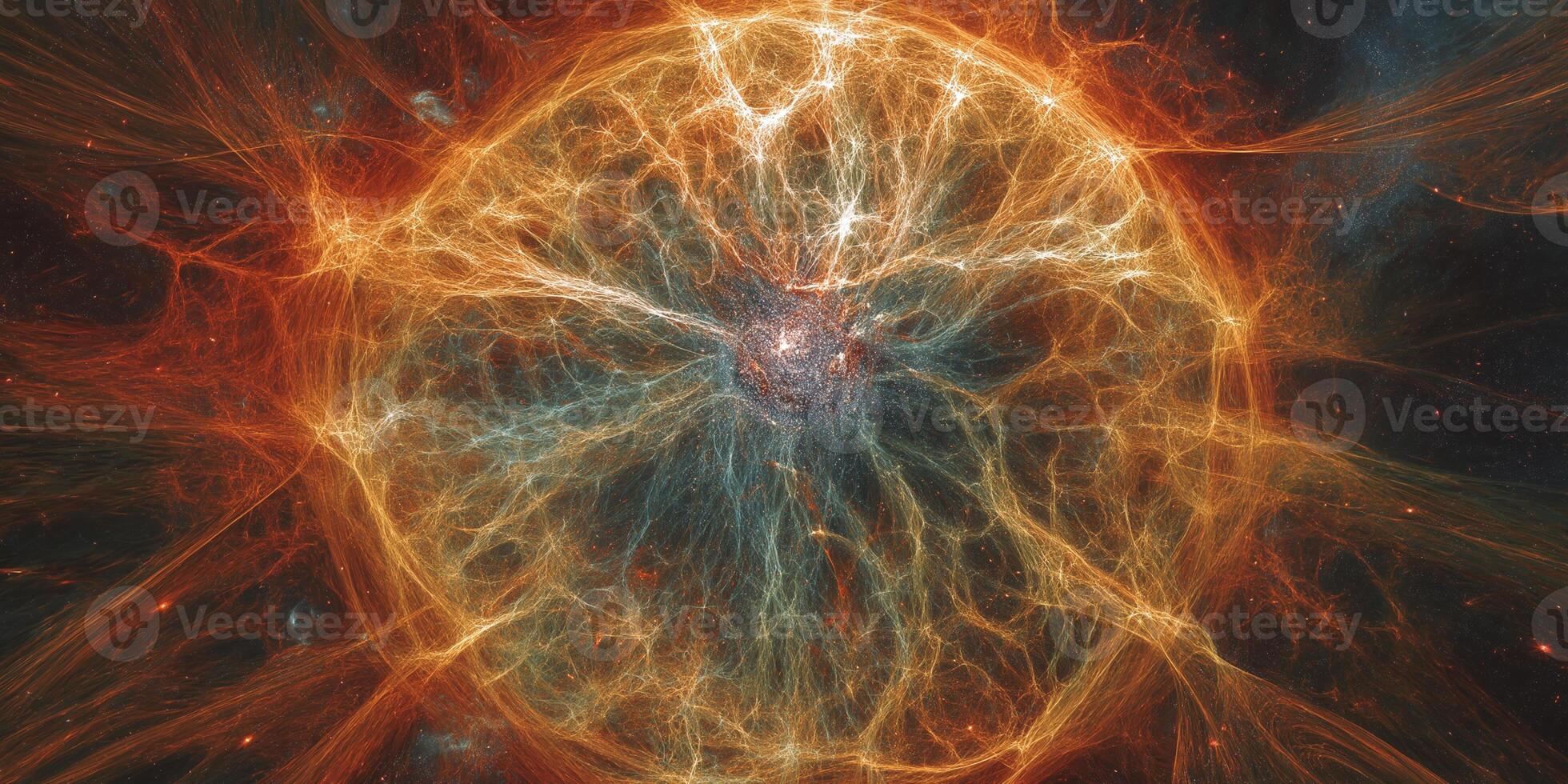 Abstract cosmic energy sphere photo