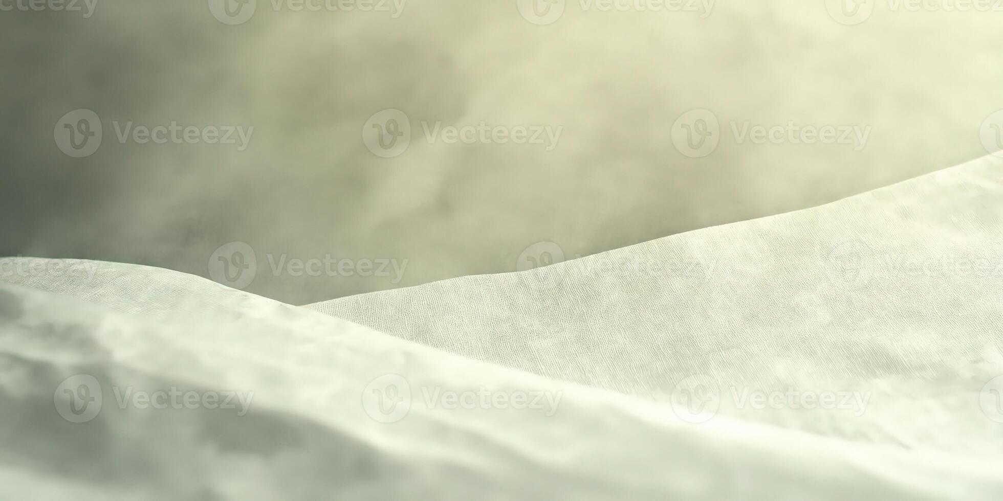 Soft, flowing fabric in pale green hues photo