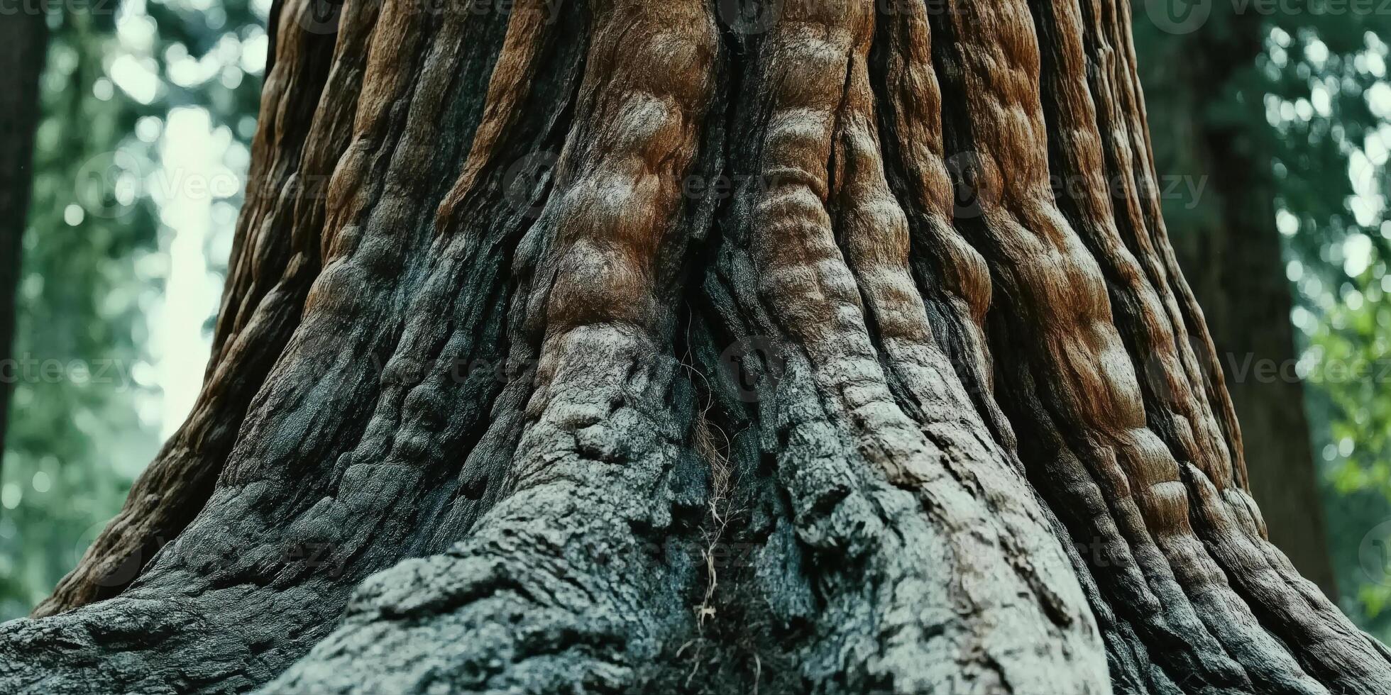 A close up of the trunk of a large tree photo