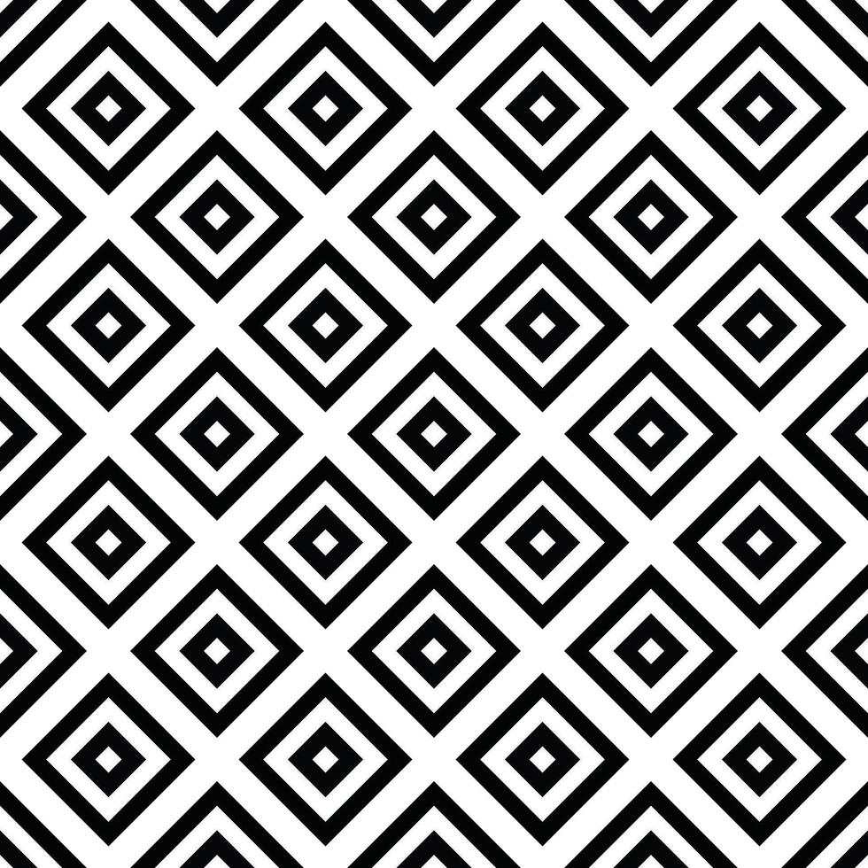 Seamless Geometric Pattern with Black and White Diamond Shapes Abstract Design vector
