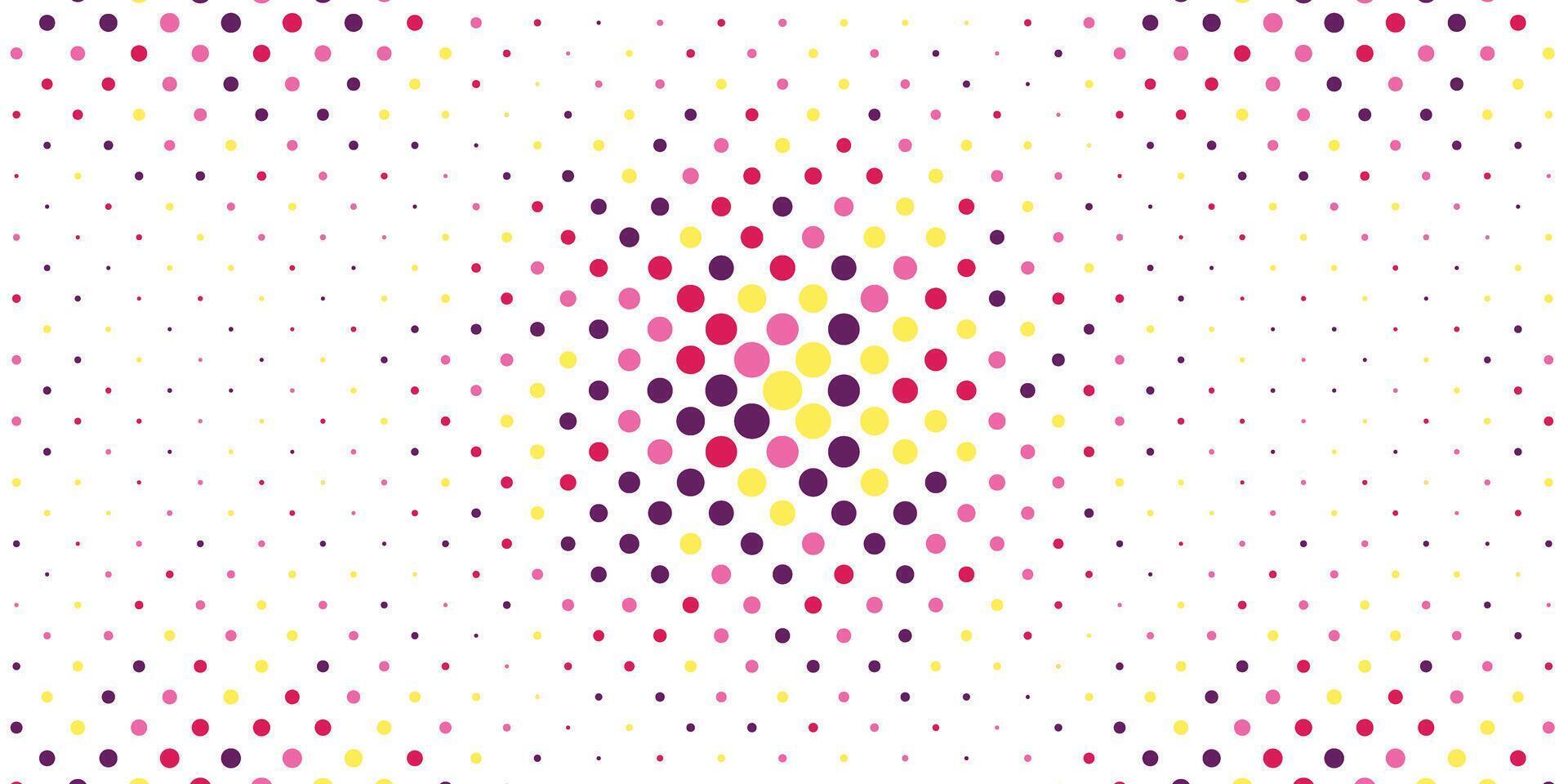A colorful pattern with dots on a white background vector