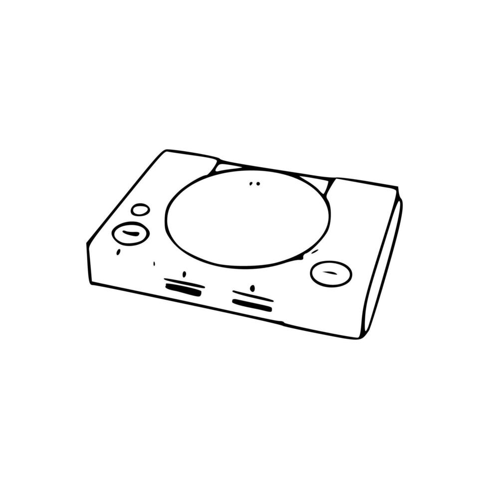 A drawing of a game console vector