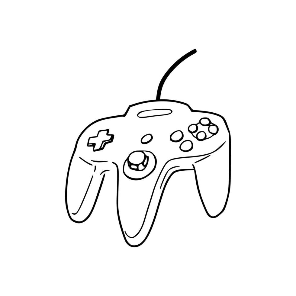 A drawing of a game controller vector