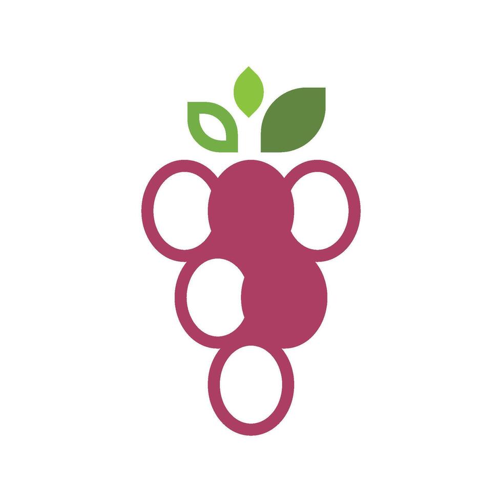 Grape Logo Template Icon vector