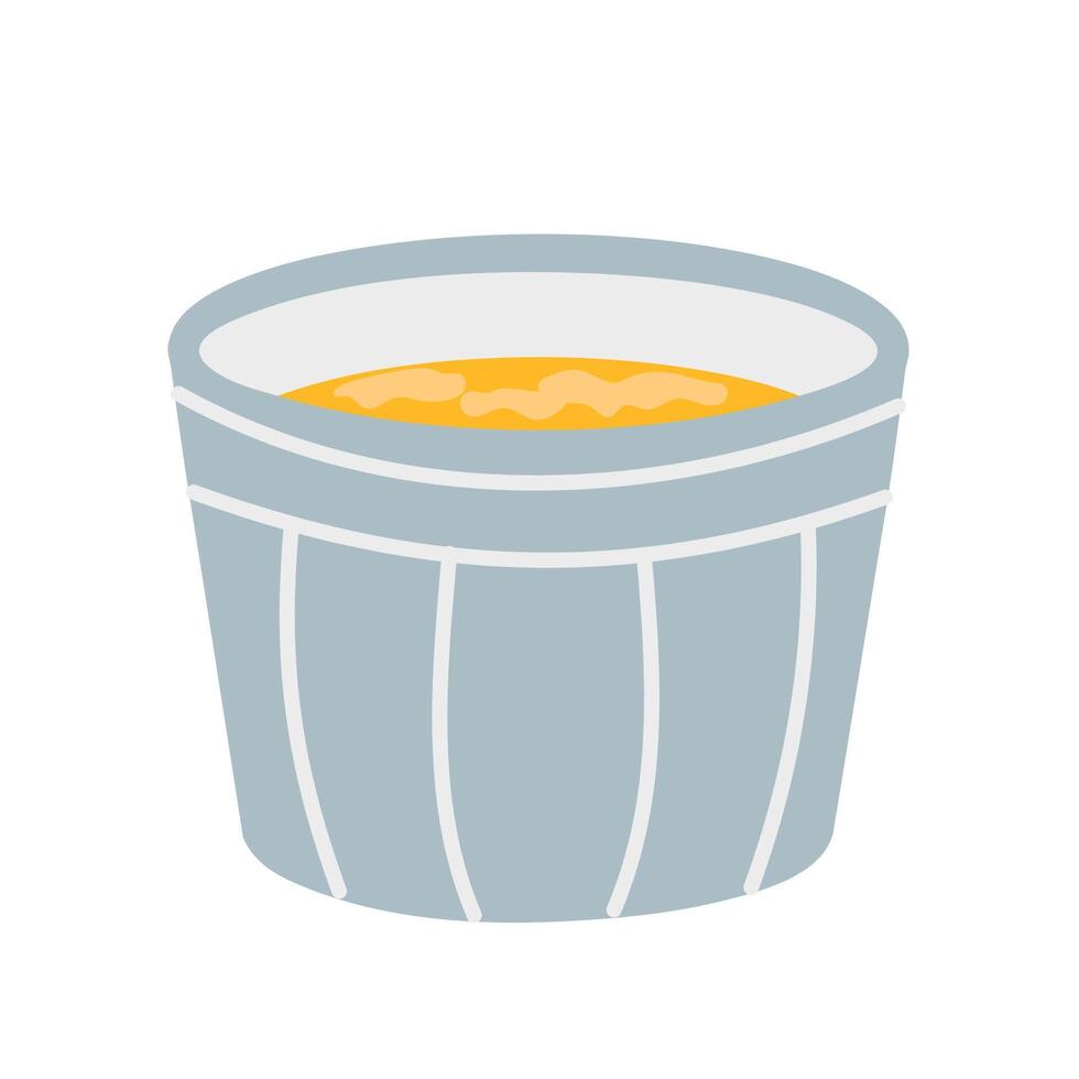 Isolated creme brulee on a white background hand drawn vector