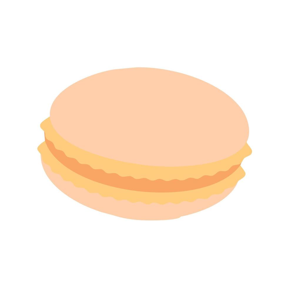 Isolated macaroon on white background hand drawn vector