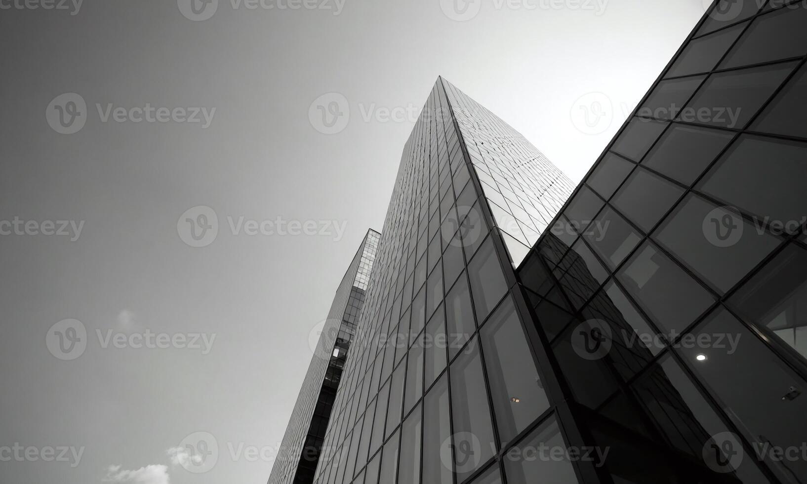 Modern architecture geometric shapes sharp angles minimalist design photo