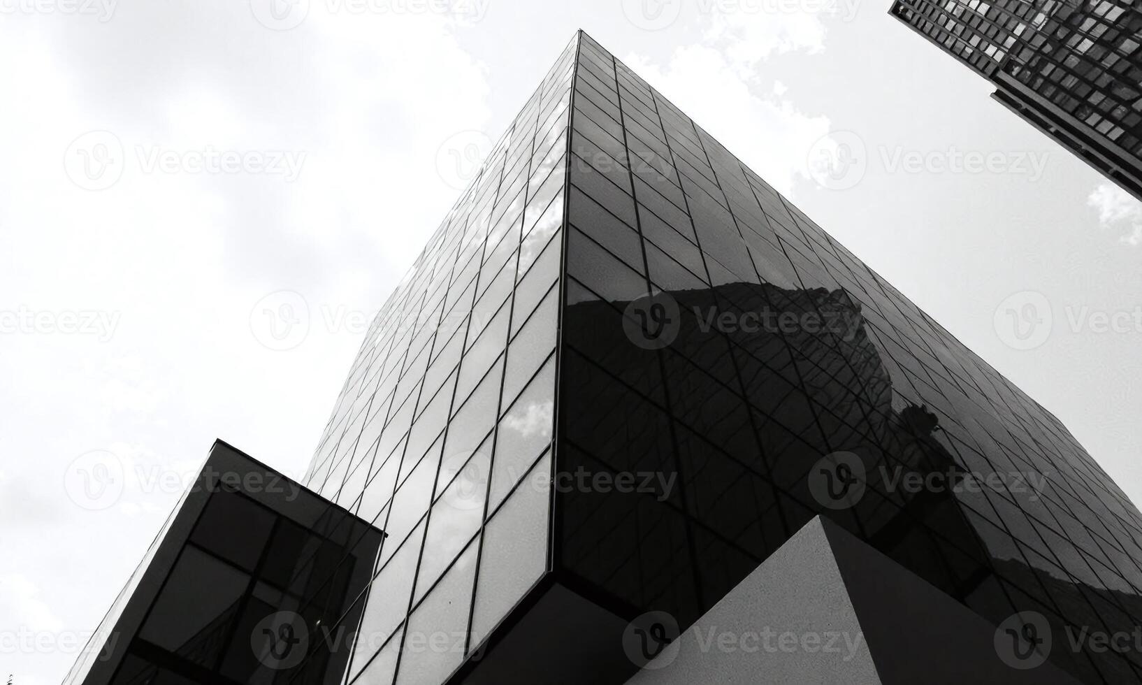 Modern architecture geometric shapes sharp angles minimalist design photo