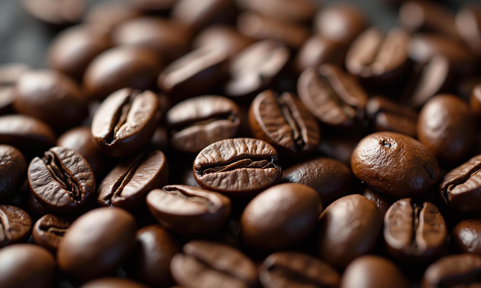 Coffee beans macro photography rich brown color textured photo