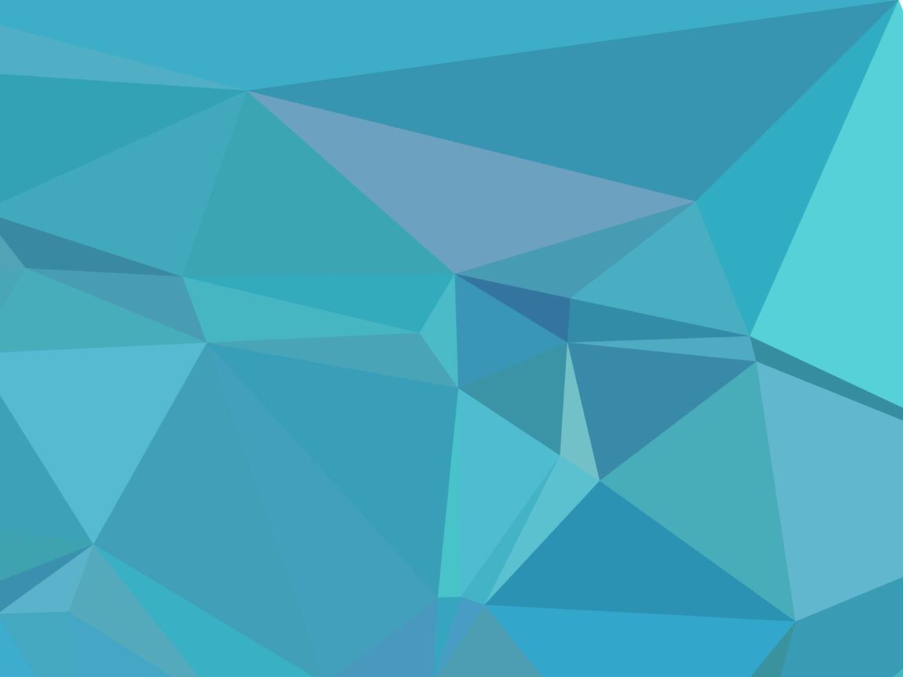 an abstract geometric background with shades of blue and turquoise. Triangular shapes and polygonal patterns overlap to create a modern, low-poly design. vector