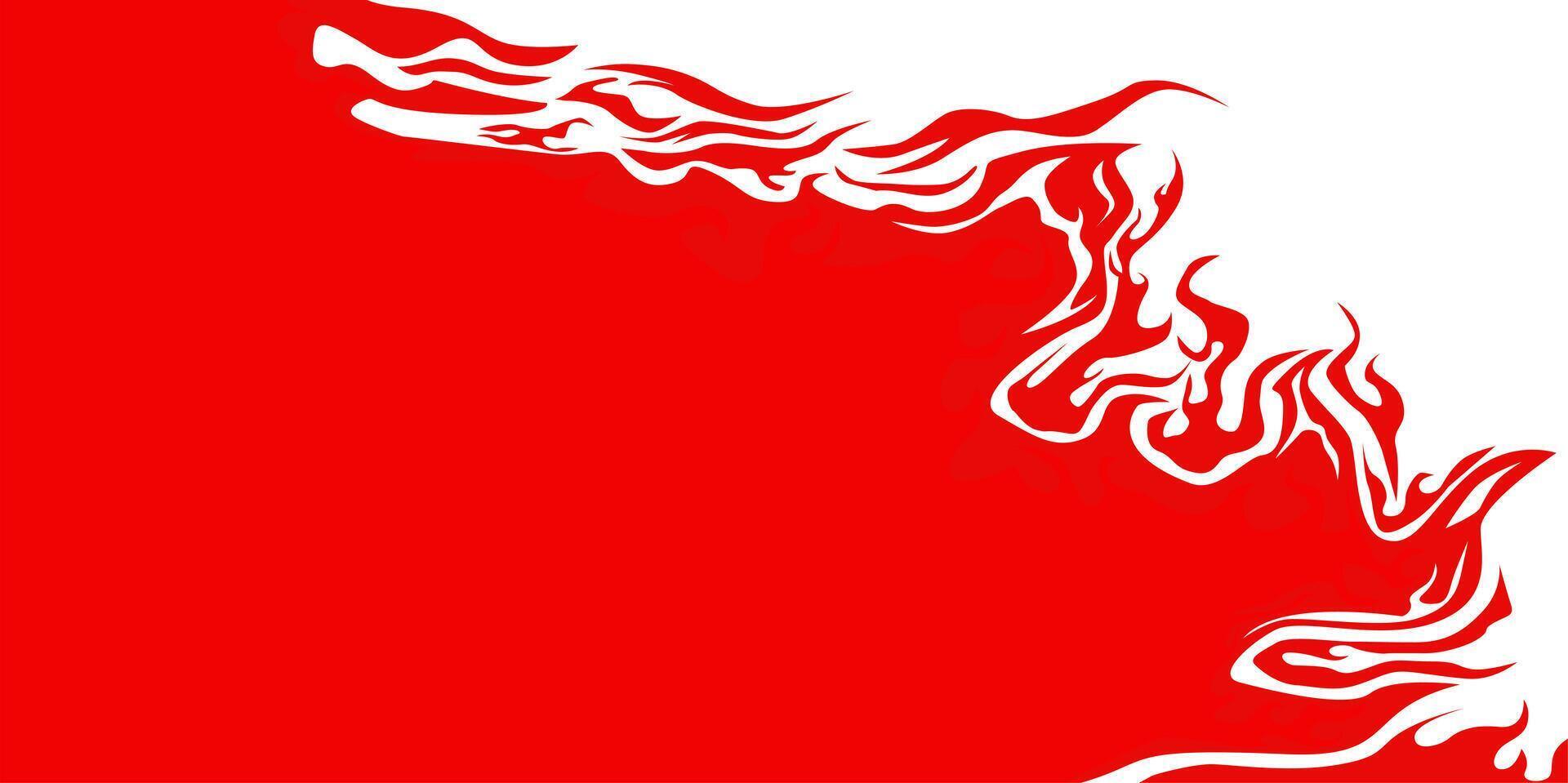 racing stripes red fire decals concept vector